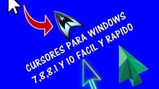 PUNTEROS PARA WINDOWS 710 INSTALACION FACIL Y RAPIDO 2017 [upl. by Akfir]