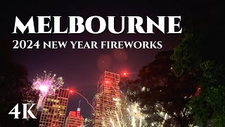 4K VIEW New year Australia Melbourne Fireworks 2024 4K HDR 60fps [upl. by Eeliak]