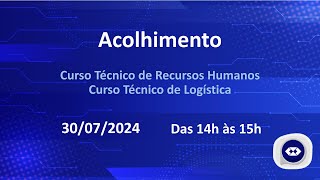 LIVE DE ACOLHIMENTO 20242  Recursos Humanos e Logística [upl. by Rosamond668]