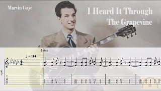 I Heard It Through The Grapevine  Marvin Gaye  Guitar Tab [upl. by Yaker842]