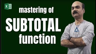 How to use subtotal formula in table  Using the Excel SUBTOTAL Function  MS Excel  Subtotal [upl. by Alleusnoc949]