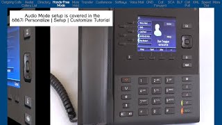 Mitel 6867i Phone How to Use the HandsFree Mode [upl. by Aidahs]