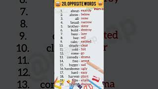 30 Opposite WordsOpposite Words In EnglishOpposite Words I Opposite Words l Antonyms [upl. by Suoicserp]