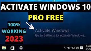 How To Activate Windows 10 Permanently 2023 Free Easy Solution try it [upl. by Enowtna]