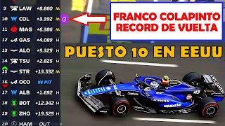 FRANCO COLAPINTO 🏁 PUESTO 10 EEUU RECORD DE VUELTA  🏁 francocolapinto colapinto williamsf1 f1 [upl. by Dulcea]