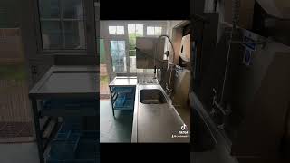 Hobart Ecomax Commercial hood passthrough dishwasher installation [upl. by Vig87]