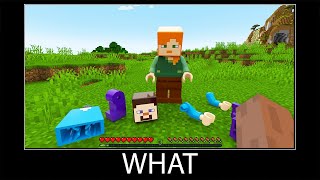 Minecraft wait what meme part 313 realistic minecraft Lego movie [upl. by Cheston]