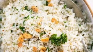 Herbed Garlic Butter Rice Recipe  Mustafa recipes [upl. by Anneyehc300]