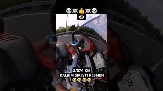 MOTOR S374 KM HIZA ÇIKIYOR 💀😱💀 motor biker motorcycle moto motorsiklet motorbike motovlog [upl. by Yekcim]