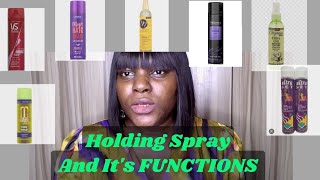 Hold Spray and Its Functions Hair spray hairstyling wigstyling hairspray [upl. by Eltotsira]