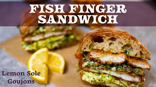 FISH FINGER Sandwich with Lemon Sole Goujons  RECIPE [upl. by Akimas]