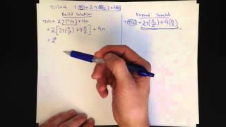 Solved Recurrence  Iterative Substitution Plugandchug Method [upl. by Hsu]