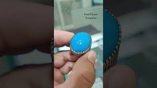 Irani Firoza  Turquoise  beautiful Ring  Irani Firoza with silver ring  original 100 Turquoise [upl. by Airamesor]