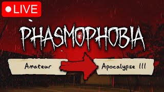 Blood Moon ALL DIFFICULTY CHALLENGE Phasmophobia LIVE [upl. by Corb]