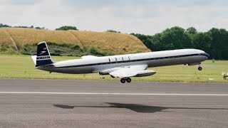 ONBOARD CAMS ON GIANT 172 SCALE RC DeHAVILLAND COMET AIRLINER AT LMA RAF COSFORD  2014 [upl. by Ykcor]