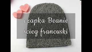 Jak zrobić czapkę Beanie na drutach ściegiem francuskim Czapka w poprzek [upl. by Naamann182]