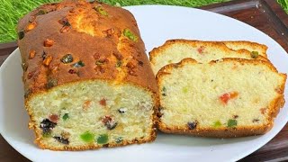 Bakery Style Fruit Cake Recipe ❤️  Soft Spongy and Delicious Fruit Cake 🍰  Vanilla Fruit Cake [upl. by Bocyaj]