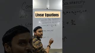 Condition of Solvability of Linear Equations ll Class 10 ll Cbse ll ytshorts pradeeptutorials [upl. by Lekram61]