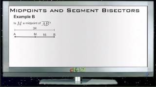 Midpoints and Segment Bisectors Examples Basic Geometry Concepts [upl. by Yttam]