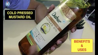 Dabur Cold Pressed Mustard Oil Uses and Benefits In Hindi [upl. by Merill428]