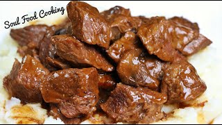 Beef Tips Recipe  How to Make Beef Tips and Gravy [upl. by Eimia920]