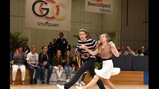 Europameisterschaft Boogie Woogie Stuttgart 2016 Halbfinale Elian und Theresa [upl. by Annayd]