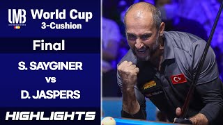 Sharm El Sheikh World Cup 3Cushion 2021 Final  Semih SAYGINER TUR vs Dick JASPERS NED HL [upl. by Aseiram]