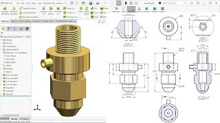 Spray Nozzle Design in SolidWorks  SolidWorks Tutorial [upl. by Irabaj]