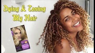 DIY Dying amp Toning My Hair Box Dye  Ash Blonde [upl. by Cyb]