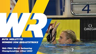 NEW WORLD RECORD 🚨🚨  Womens 50m Breaststroke  16th FINA World Swimming Championships 2022 [upl. by Liscomb]