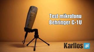 Behringer C1U  test nagrywania recording test [upl. by Atwood315]