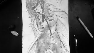 DXD Drawing Rias Gremory [upl. by Kurtis]