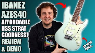 Ibanez AZES Essentials AZES40  A great value HSS Strat with top tonal versatility  Review amp Demo [upl. by Adnohsar507]