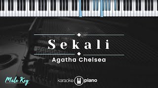 Sekali  Agatha Chelsea KARAOKE PIANO  MALE KEY [upl. by Steiner49]