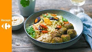 Geroosterde wortelen met couscous en groenteballetjes [upl. by Traver7]