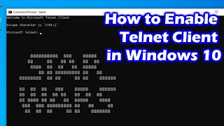 How to Enable Telnet Client in Windows 10 [upl. by Kosak]