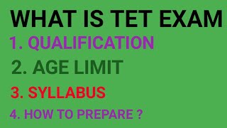 what is TNTET Exam Qualification SyllabusExam pattern Pass mark  Paper 1  Paper 2 [upl. by Ardella]