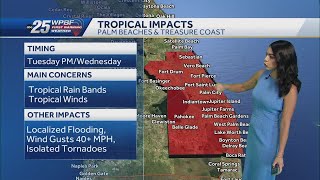 Tropical impacts increasing on Tuesday night [upl. by Anis]