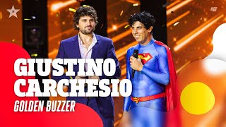 Super Giustino il Golden Buzzer di Frank Matano a Italia’s Got Talent [upl. by Ennayllek]