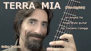 TERRA MIA PINO DANIELE per chitarra fingerstyle Arrangiamento di Luciano Cologgi guitar tutorial [upl. by Aihsenyt279]