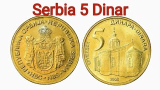 Serbia 5 Dinar 2006 coin [upl. by Ocire]