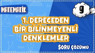 9 Sınıf Matematik  1 Dereceden Bir Bilinmeyenli Denklemler Soru Çözümü  2022 [upl. by Will896]