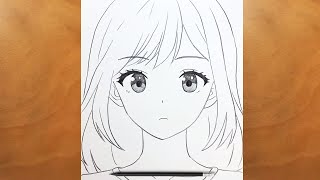 How to Draw an Anime Girl  StepbyStep Sketch for Beginners [upl. by Suhpesoj]