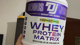 Unboxing Dennis Dj James USA made Whey protein Matrix isolate for lean muscle Gain [upl. by Annodahs]