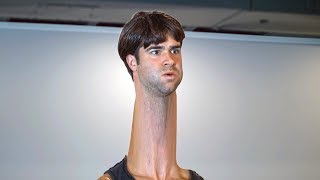 Man with the Longest Neck in the World Works Out [upl. by Irene]