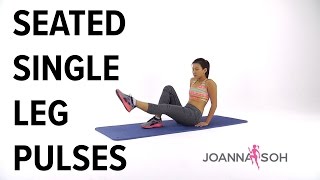 How to do Seated Single Leg Pulses  Joanna Soh [upl. by Arnaud]