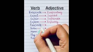 Verb amp Adjective education english verbs adjective viralshort vocabulary englishvocabulary [upl. by Pirri]