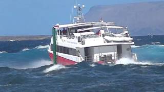 Ferry to Isla Graciosa on a windy daymp4 [upl. by Hanikas403]