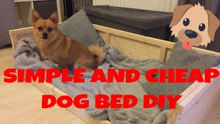 SIMPLE and CHEAP home made dog bed DIY Out of wood [upl. by Rasmussen]