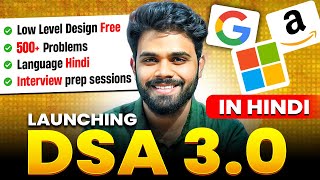 Live DSA Bootcamp in JAVA and C  HINDI   FREE LLD  Interview ready course with 500 problems [upl. by Bennir]